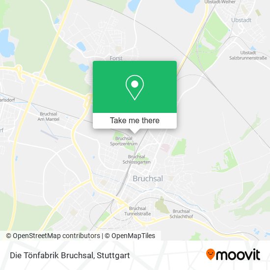 Die Tönfabrik Bruchsal map