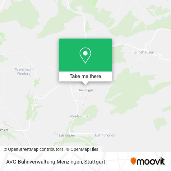 AVG Bahnverwaltung Menzingen map