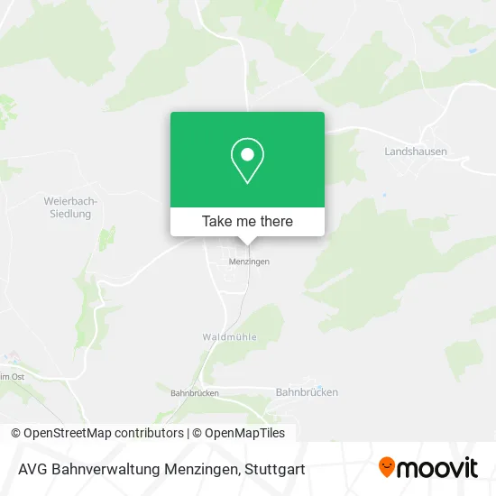 Карта AVG Bahnverwaltung Menzingen