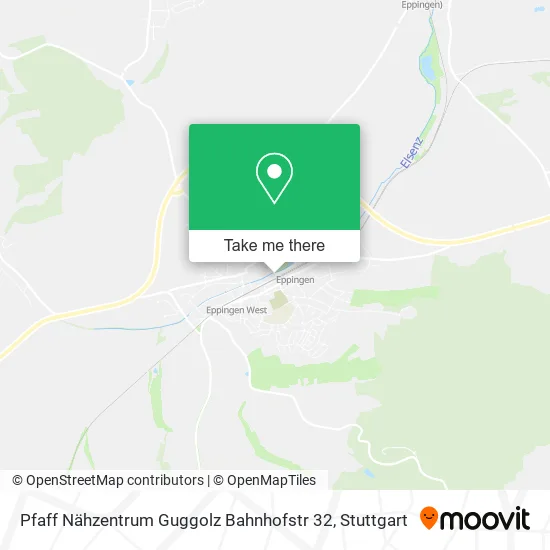 Карта Pfaff Nähzentrum Guggolz Bahnhofstr 32