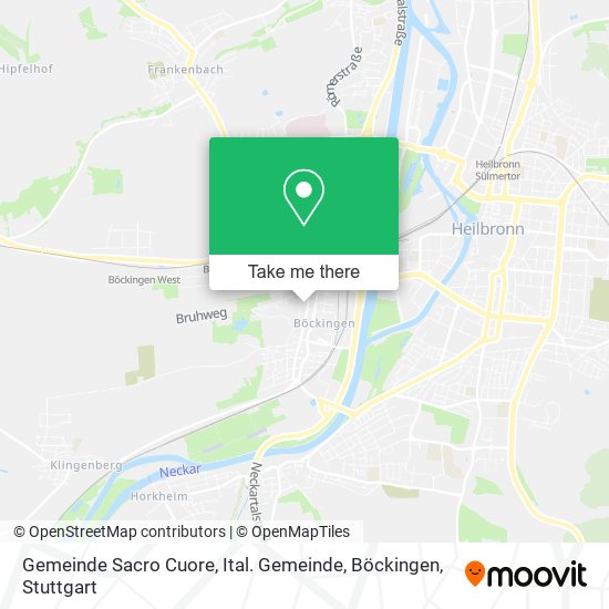 Gemeinde Sacro Cuore, Ital. Gemeinde, Böckingen map
