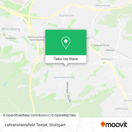 Карта Lehrensteinsfeld Testet