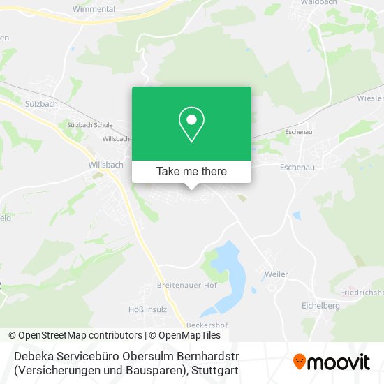 Debeka Servicebüro Obersulm Bernhardstr (Versicherungen und Bausparen) map