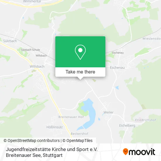Карта Jugendfreizeitstätte Kirche und Sport e.V. Breitenauer See
