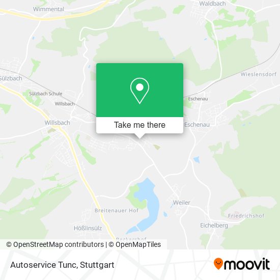 Autoservice Tunc map