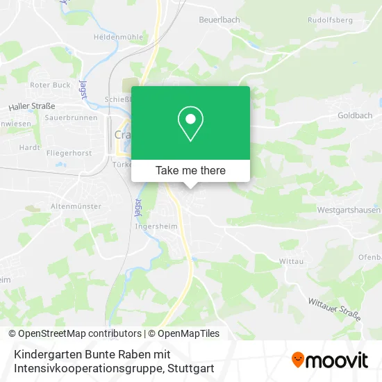 Карта Kindergarten Bunte Raben mit Intensivkooperationsgruppe