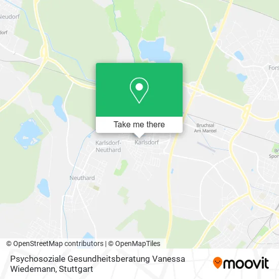 Карта Psychosoziale Gesundheitsberatung Vanessa Wiedemann