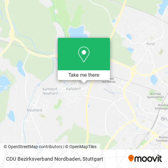 Карта CDU Bezirksverband Nordbaden