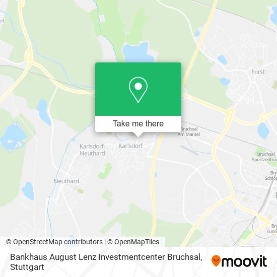 Карта Bankhaus August Lenz Investmentcenter Bruchsal