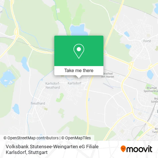 Карта Volksbank Stutensee-Weingarten eG Filiale Karlsdorf