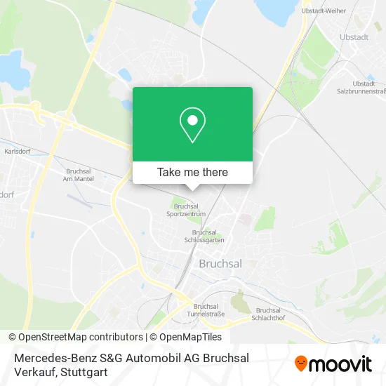 Карта Mercedes-Benz S&G Automobil AG Bruchsal Verkauf