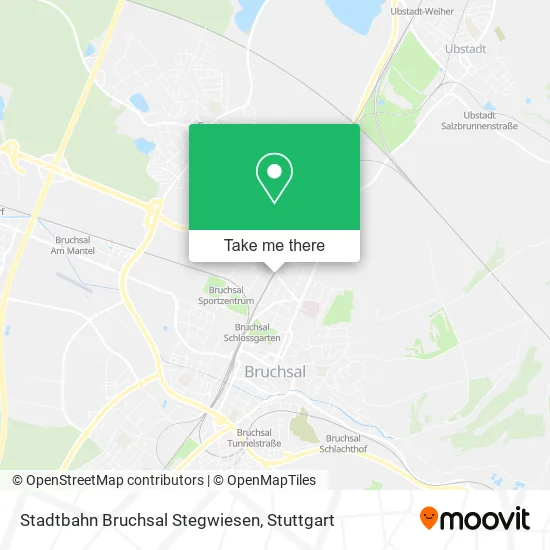Карта Stadtbahn Bruchsal Stegwiesen