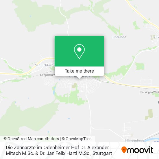 Карта Die Zahnärzte im Odenheimer Hof Dr. Alexander Mitsch M.Sc. & Dr. Jan Felix Hartl M.Sc.