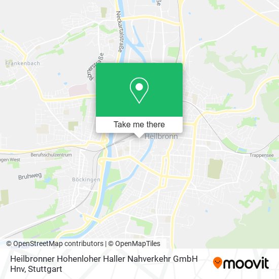 Heilbronner Hohenloher Haller Nahverkehr GmbH Hnv map