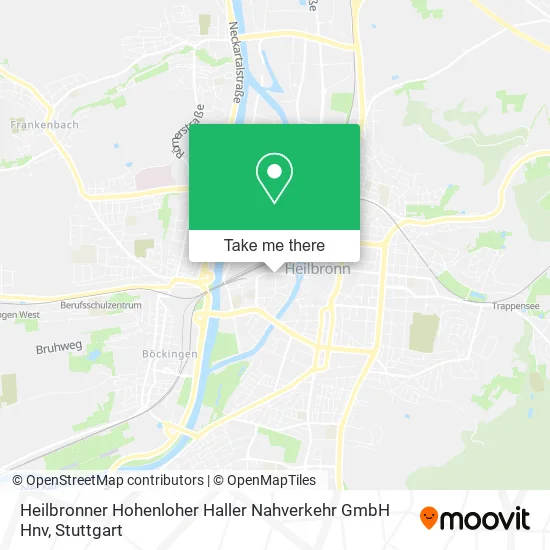Карта Heilbronner Hohenloher Haller Nahverkehr GmbH Hnv