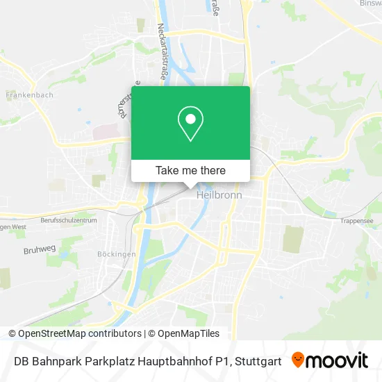 Карта DB Bahnpark Parkplatz Hauptbahnhof P1