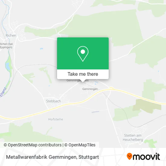 Карта Metallwarenfabrik Gemmingen
