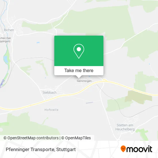 Карта Pfenninger Transporte