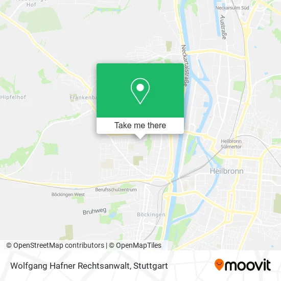 Карта Wolfgang Hafner Rechtsanwalt