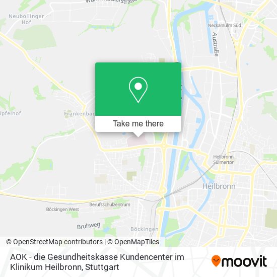 AOK - die Gesundheitskasse Kundencenter im Klinikum Heilbronn map