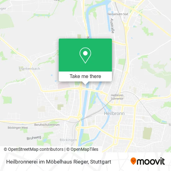 Карта Heilbronnerei im Möbelhaus Rieger