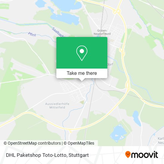 DHL Paketshop Toto-Lotto map