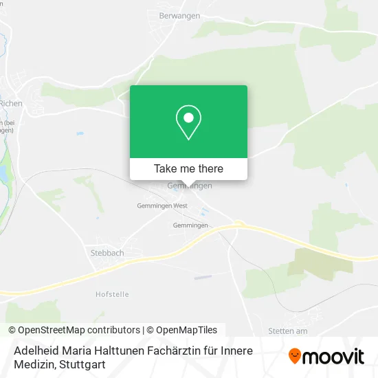Карта Adelheid Maria Halttunen Fachärztin für Innere Medizin