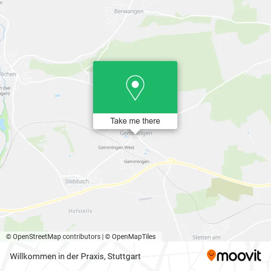 Карта Willkommen in der Praxis