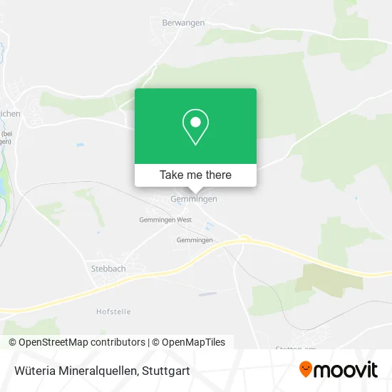 Карта Wüteria Mineralquellen