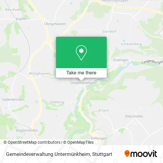 Карта Gemeindeverwaltung Untermünkheim