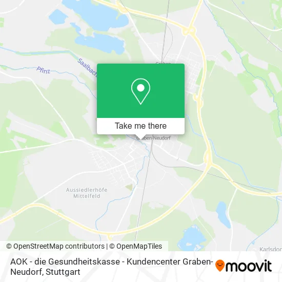 Карта AOK - die Gesundheitskasse - Kundencenter Graben-Neudorf