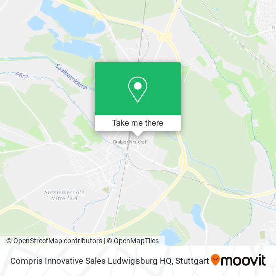 Compris Innovative Sales Ludwigsburg HQ map