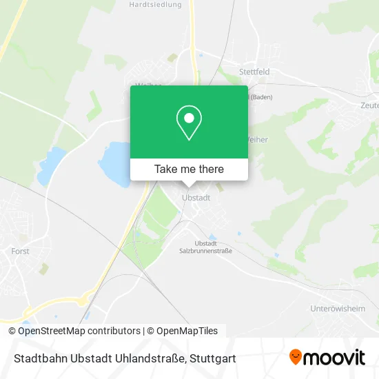 Карта Stadtbahn Ubstadt Uhlandstraße