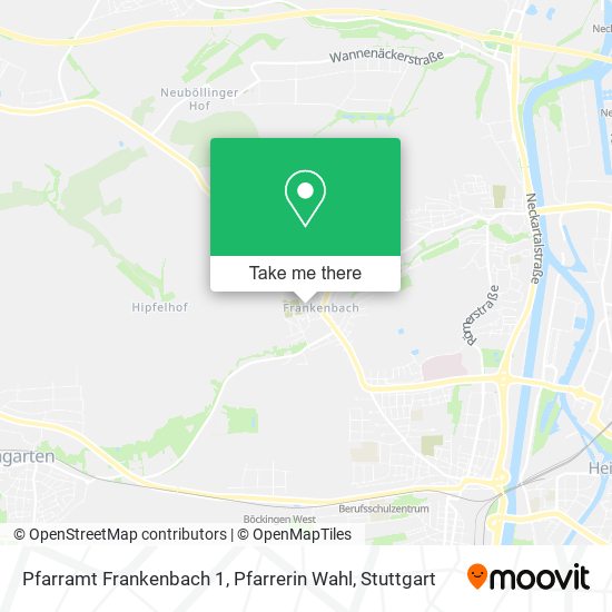 Pfarramt Frankenbach 1, Pfarrerin Wahl map