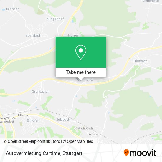 Autovermietung Cartime map