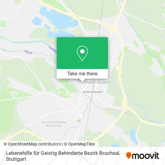 Карта Lebenshilfe für Geistig Behinderte Bezirk Bruchsal
