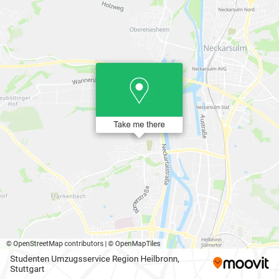 Карта Studenten Umzugsservice Region Heilbronn
