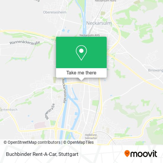 Buchbinder Rent-A-Car map