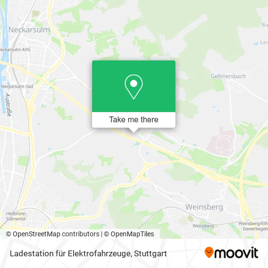 Карта Ladestation für Elektrofahrzeuge
