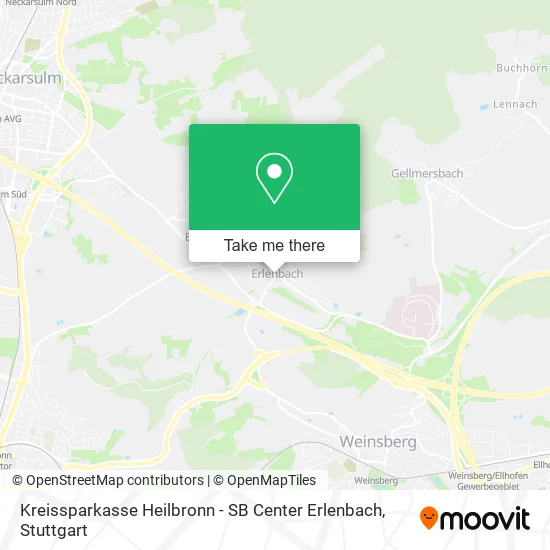 Карта Kreissparkasse Heilbronn - SB Center Erlenbach