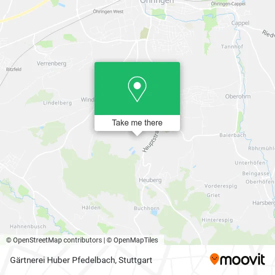 Карта Gärtnerei Huber Pfedelbach