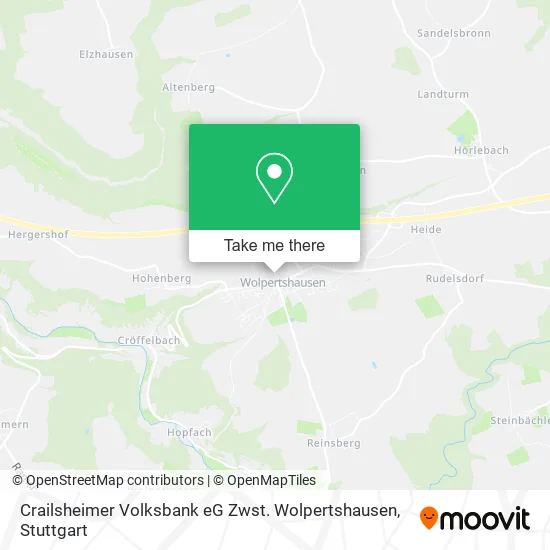 Карта Crailsheimer Volksbank eG Zwst. Wolpertshausen
