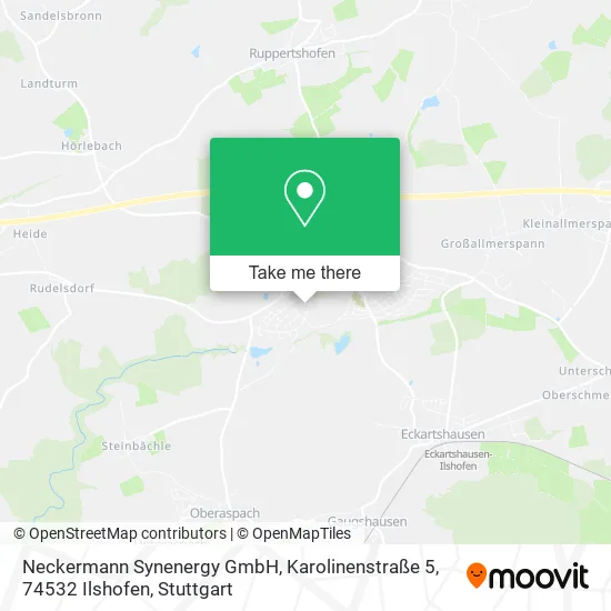 Карта Neckermann Synenergy GmbH, Karolinenstraße 5, 74532 Ilshofen