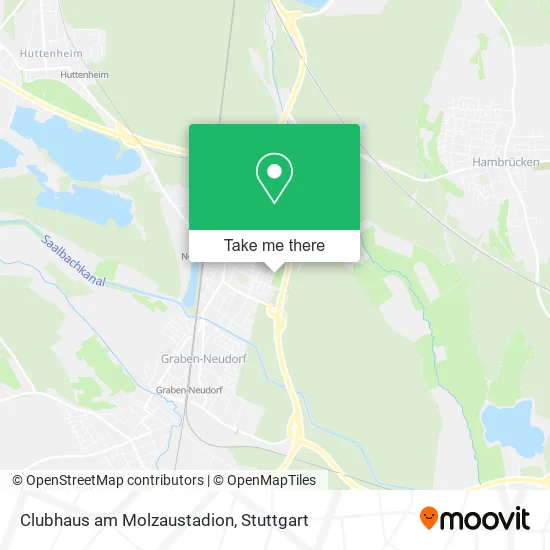 Карта Clubhaus am Molzaustadion