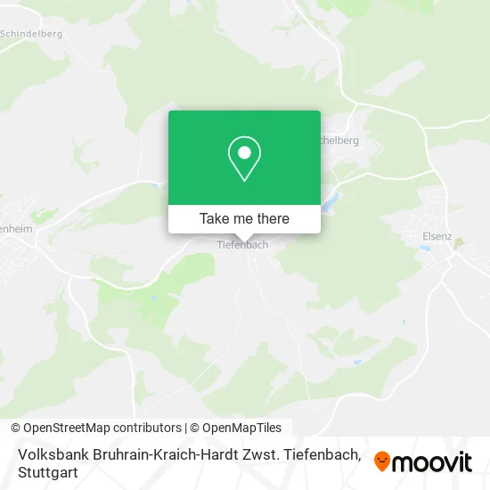 Карта Volksbank Bruhrain-Kraich-Hardt Zwst. Tiefenbach