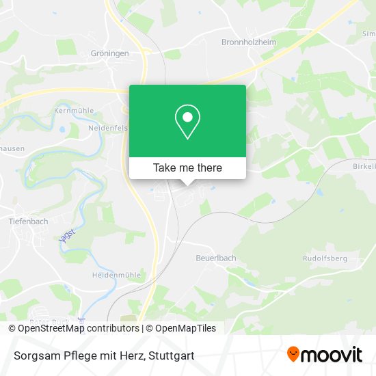 Карта Sorgsam Pflege mit Herz