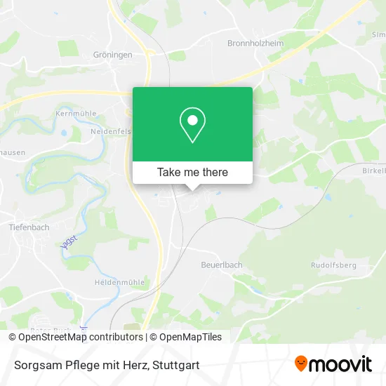 Карта Sorgsam Pflege mit Herz