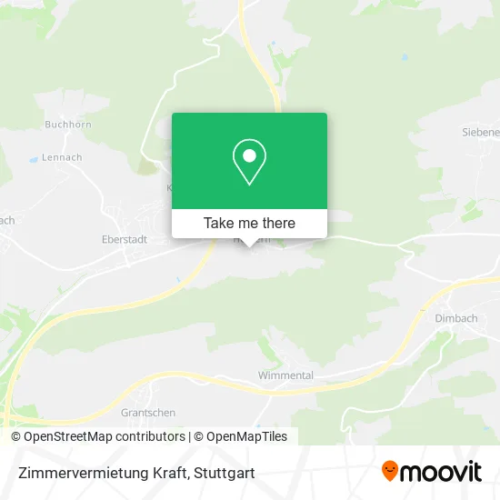 Карта Zimmervermietung Kraft