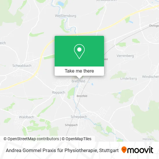 Карта Andrea Gommel Praxis für Physiotherapie