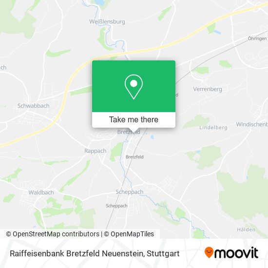Карта Raiffeisenbank Bretzfeld Neuenstein